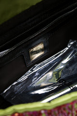 Fendi Satin Beaded Baguette Bag