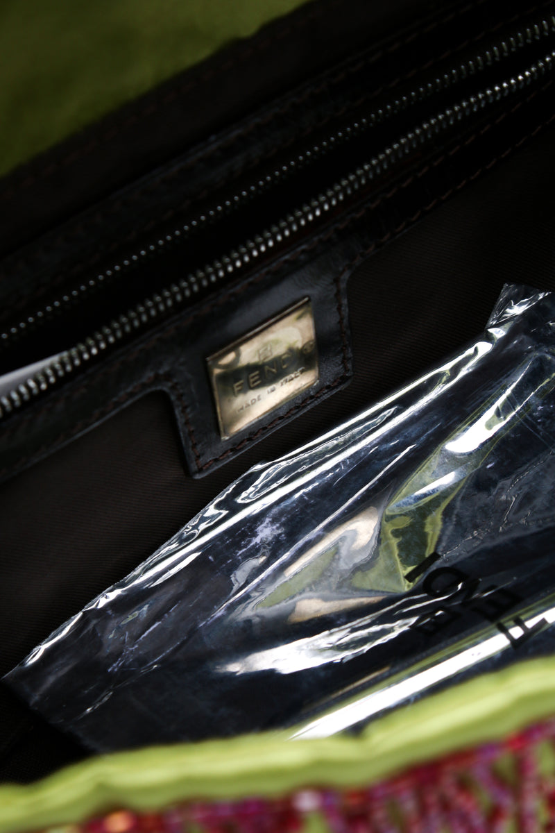 Fendi Satin Beaded Baguette Bag