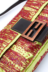 Fendi Satin Beaded Baguette Bag
