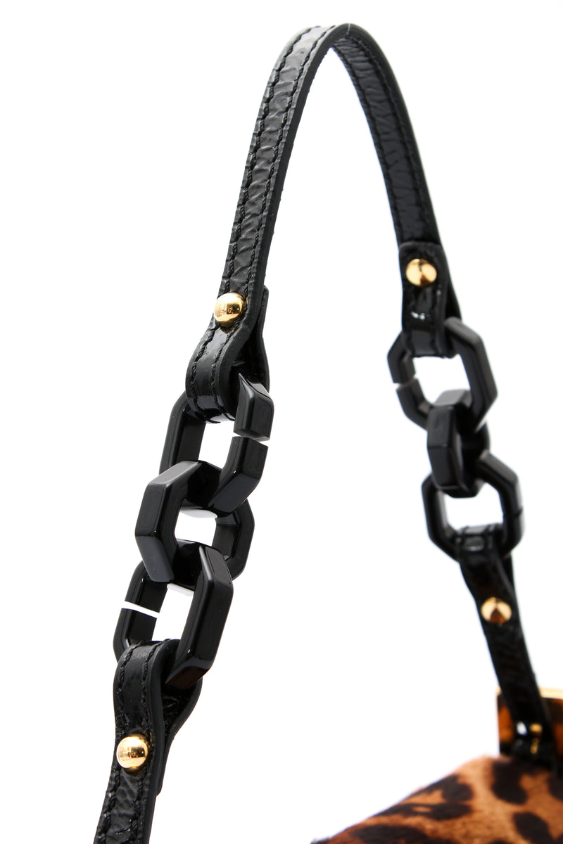Fendi Leopard Pony Hair Mini Mamma Baguette