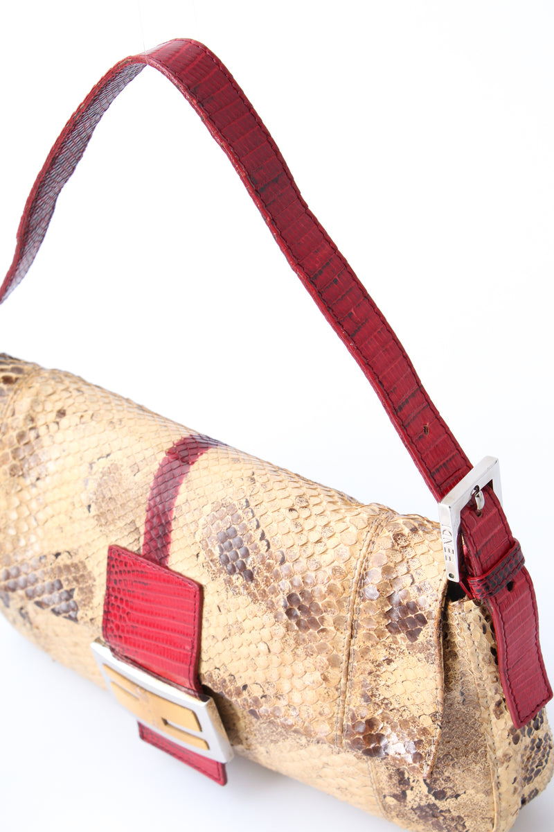 Fendi Python Lizard Baguette Bag
