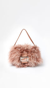 Fendi Mongolian Fur Baguette Bag