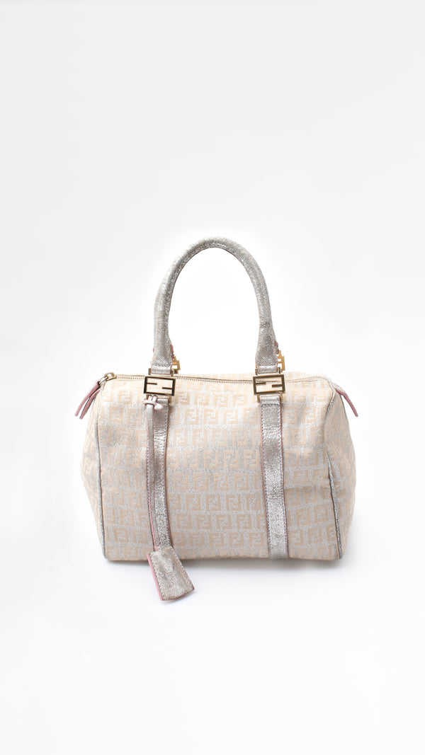 Fendi Forever Zucchino Boston Bag