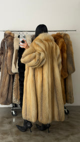 Vintage Golden Island Fox Fur Coat
