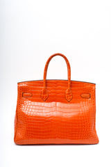 HERMÈS BIRKIN 35 - CROCODILE POROSUS ORANGE