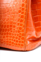 HERMÈS BIRKIN 35 - CROCODILE POROSUS ORANGE