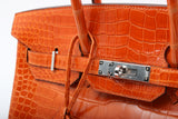 HERMÈS BIRKIN 35 - CROCODILE POROSUS ORANGE