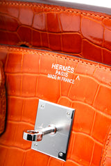 HERMÈS BIRKIN 35 - CROCODILE POROSUS ORANGE