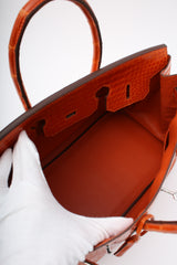 HERMÈS BIRKIN 35 - CROCODILE POROSUS ORANGE