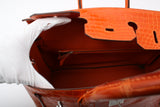 HERMÈS BIRKIN 35 - CROCODILE POROSUS ORANGE