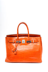 HERMÈS BIRKIN 35 - CROCODILE POROSUS ORANGE