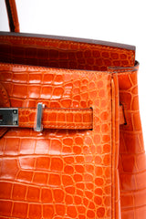 HERMÈS BIRKIN 35 - CROCODILE POROSUS ORANGE