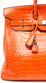 HERMÈS BIRKIN 35 - CROCODILE POROSUS ORANGE