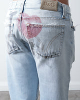 Dolce & Gabbana 'I <3' Low-Rise Jeans