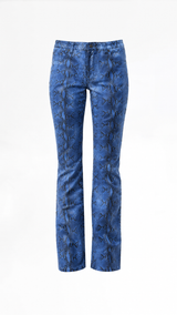 Python Leather Trousers