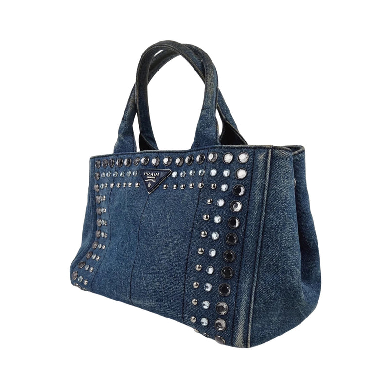 Prada Canapa Denim Tote Bag