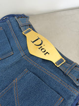 Dior Logo Plate Denim Trousers