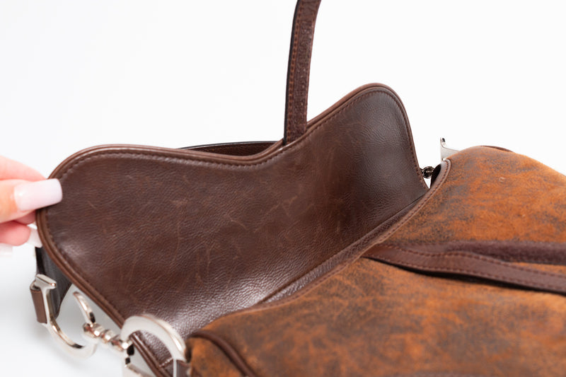 Dior Shearling Saddle Bag