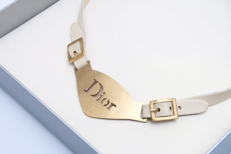 Dior Leather Choker Necklace