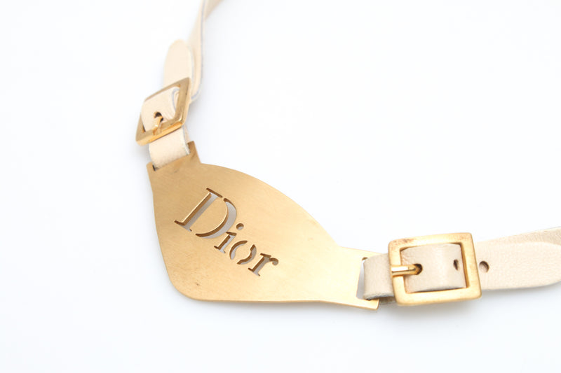 Dior Leather Choker Necklace – Jean Vintage