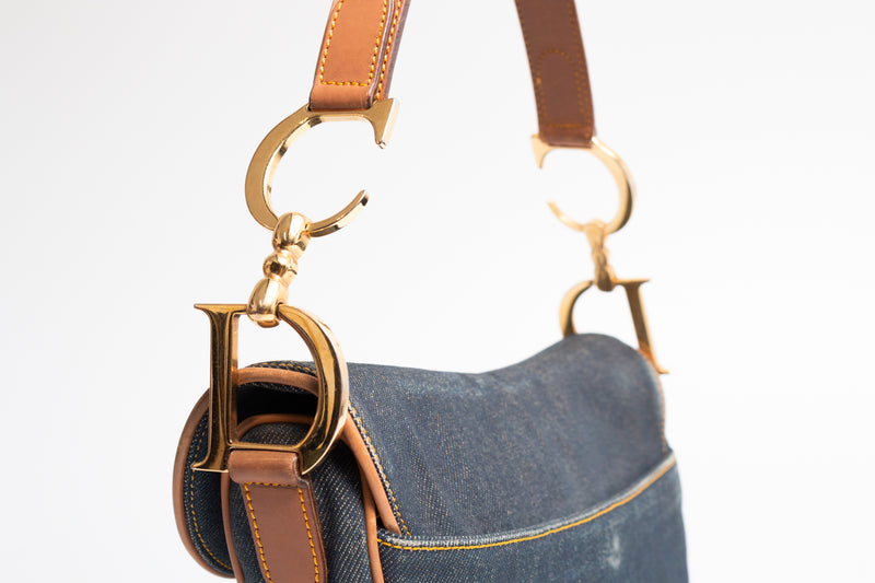 Dior Denim Saddle Bag