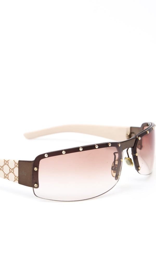 Gucci Monogram Rimless Sunglasses