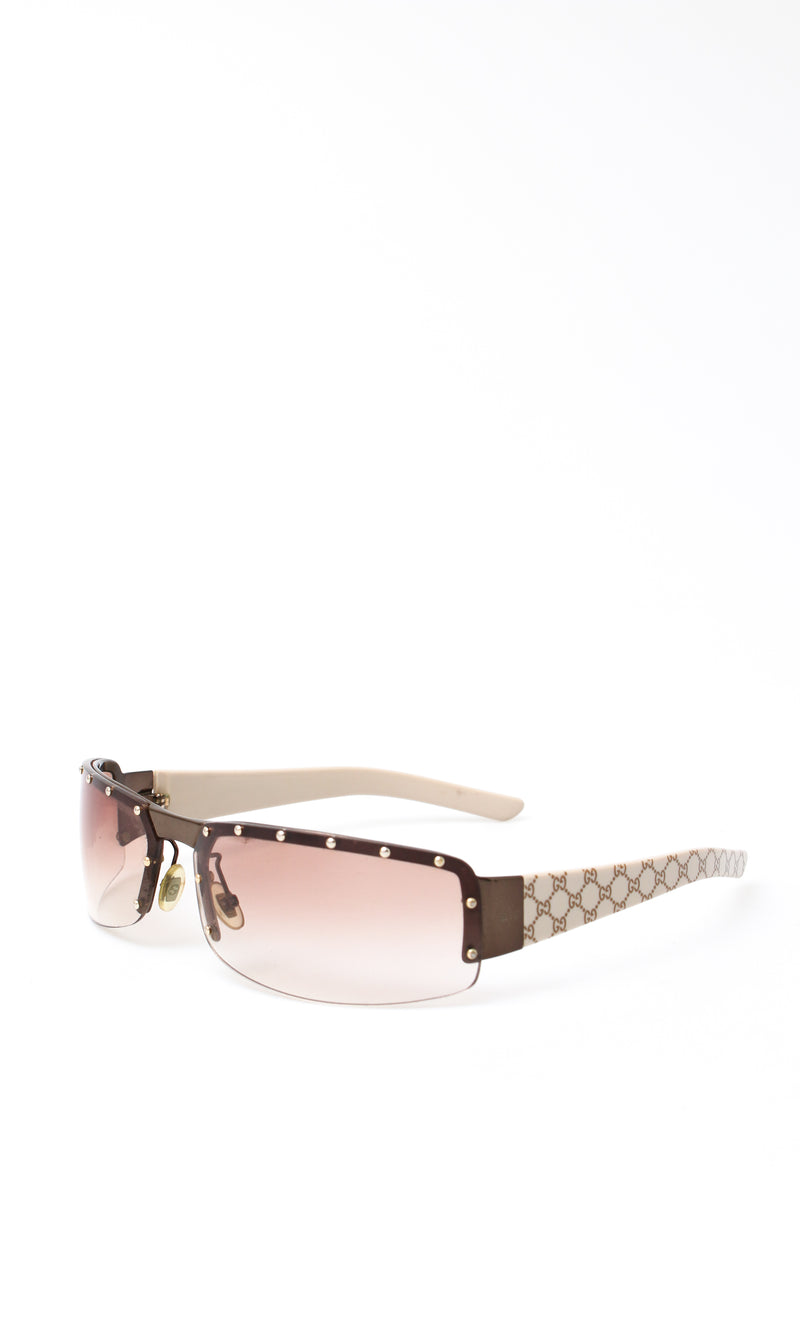 Gucci Monogram Rimless Sunglasses