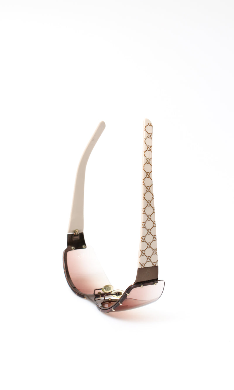 Gucci Monogram Rimless Sunglasses