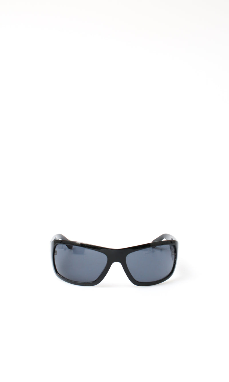 Chanel CC Rhinestone Shield Sunglasses