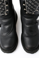 Chanel CC Leather Biker Boots