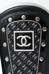 Chanel CC Leather Biker Boots