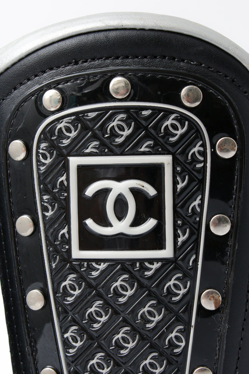 Chanel CC Leather Biker Boots