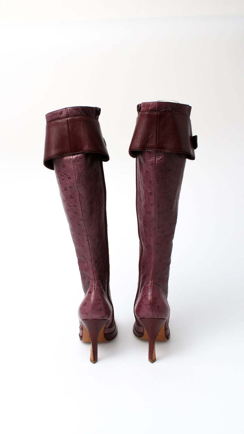 Dior Ostrich CD Logo Boots