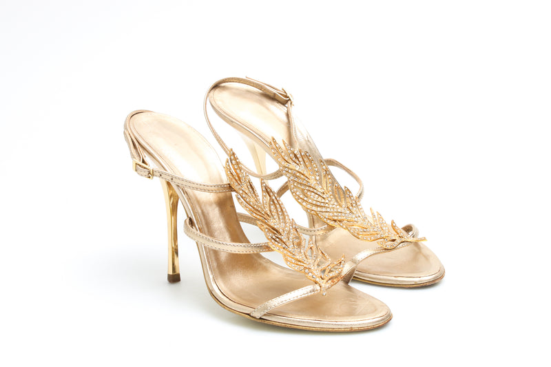 Roberto Cavalli Feather Heels