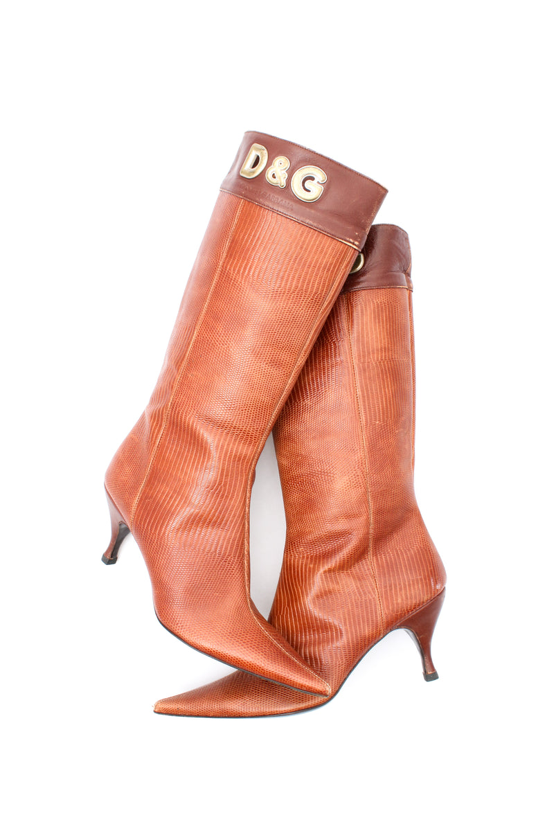 Dolce & Gabbana Leather Knee High Boots
