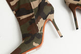 VETEMENTS Thigh-High Camo Boots