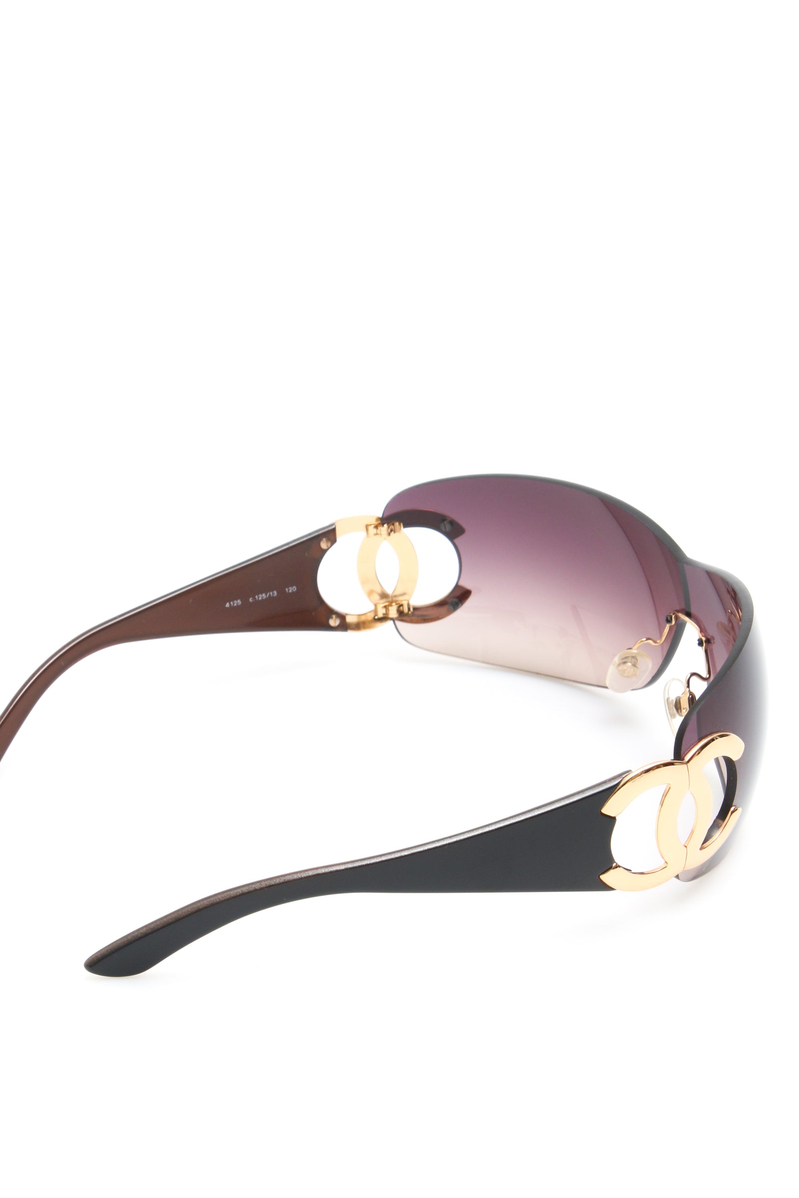 Authentic CHANEL 4125 CC Designer Sunglasses / Good Used