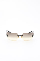 Chanel Rimless Rhinestone Sunglasses