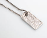 Dior Tag Rhinestone Necklace