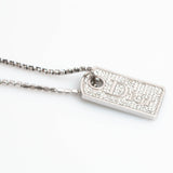 Dior Tag Rhinestone Necklace