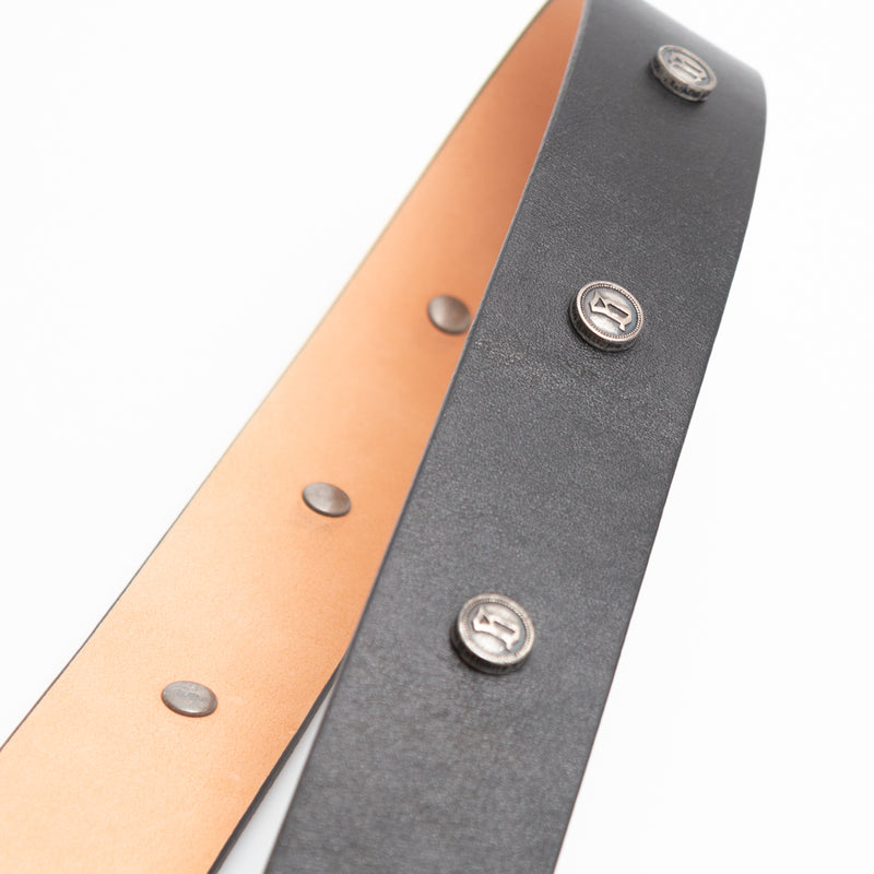Galliano Leather Stud Belt
