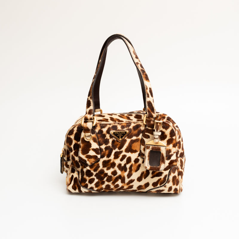 Prada Leopard Bowling Bag