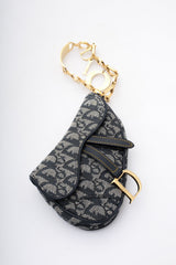 Dior Monogram Mini Saddle Wristlet Bag