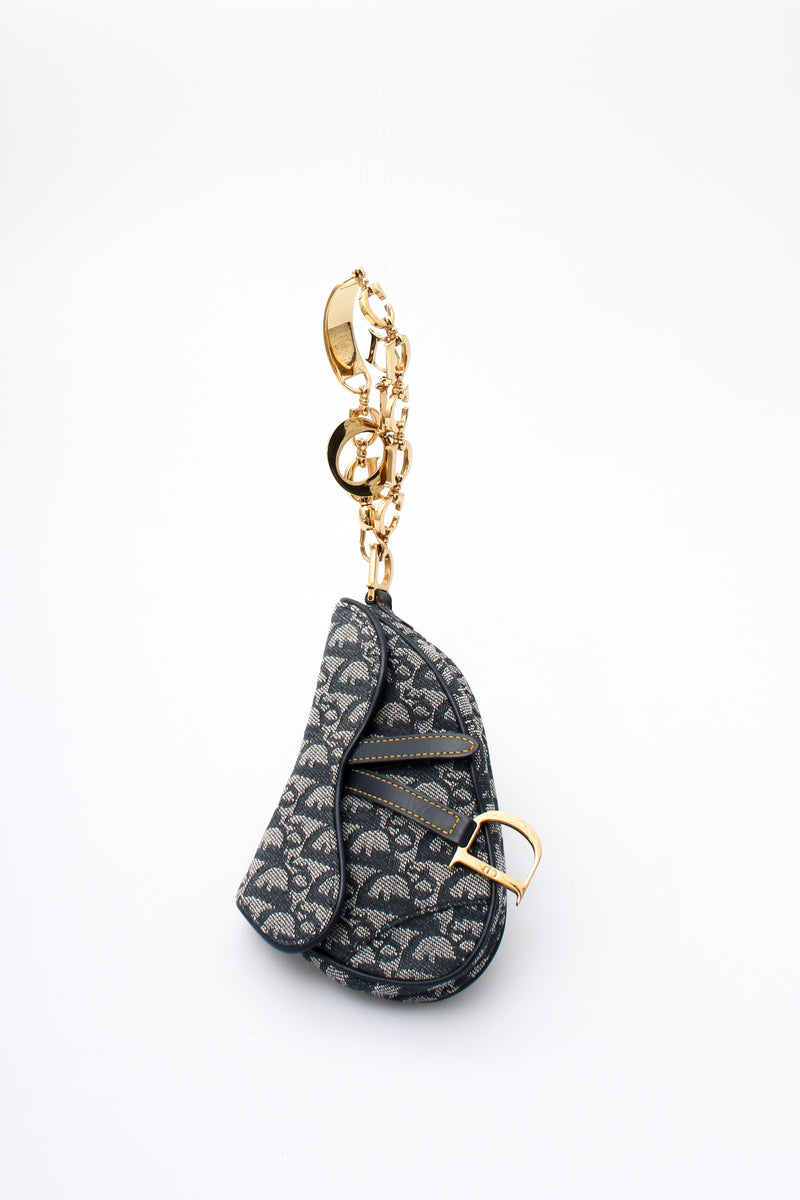 Dior Monogram Mini Saddle Wristlet Bag