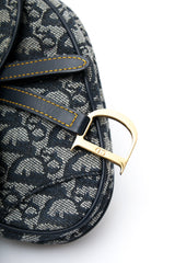 Dior Monogram Mini Saddle Wristlet Bag