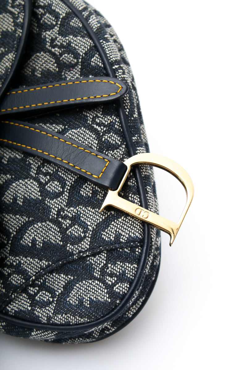 Dior Monogram Mini Saddle Wristlet Bag