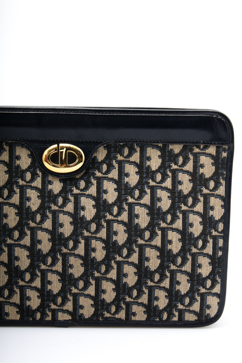 Dior Navy Monogram Clutch Bag