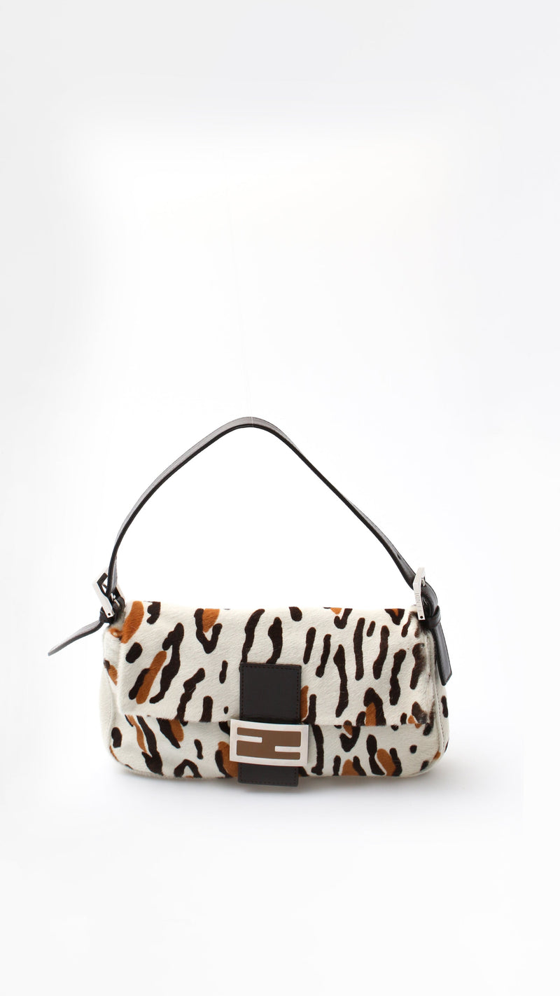 Fendi Leopard Pony Hair Baguette