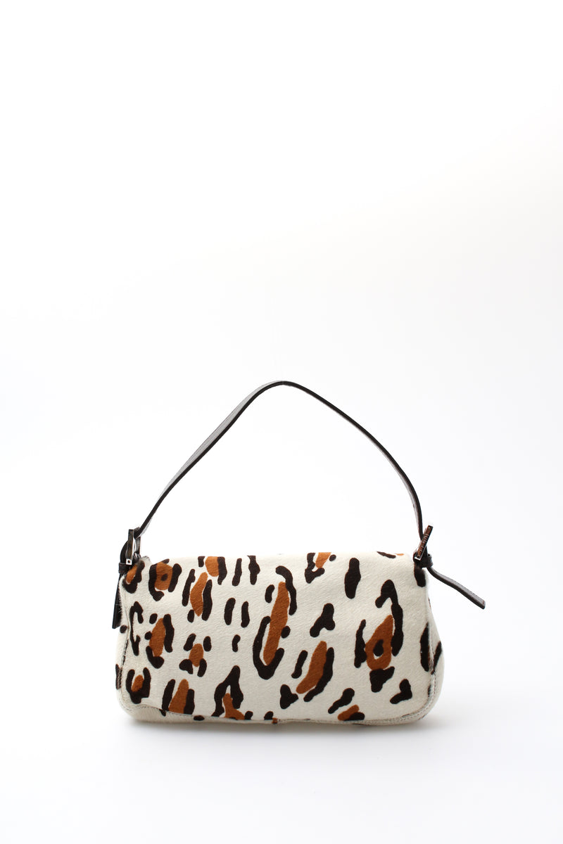 Fendi Leopard Pony Hair Baguette