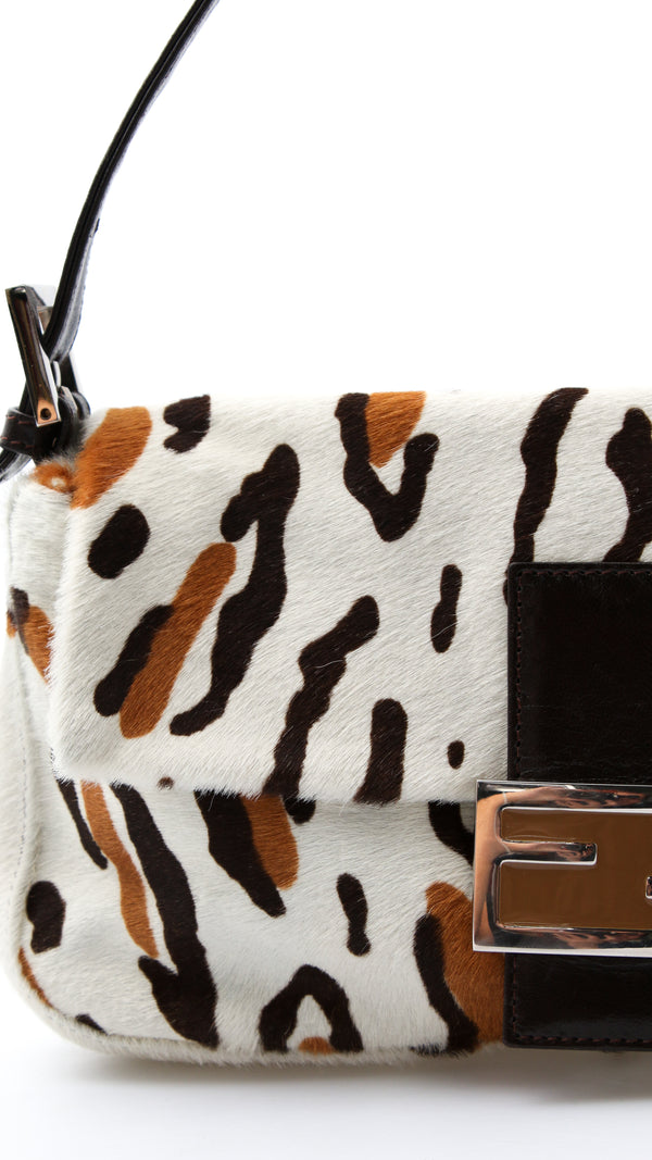 Fendi Leopard Pony Hair Baguette
